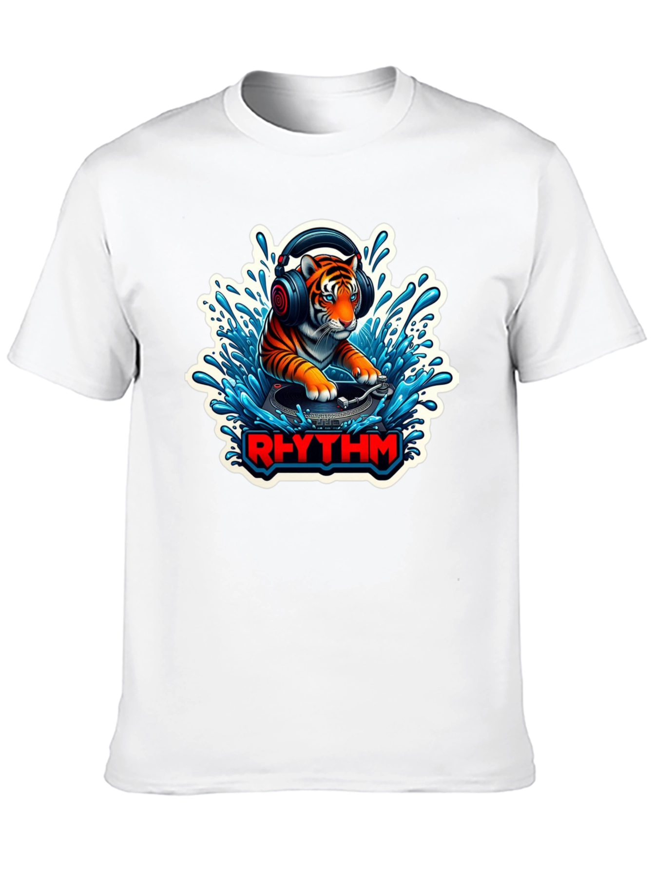 DJ Tiger Rhythm T-Shirt - Unique Graphic Tee