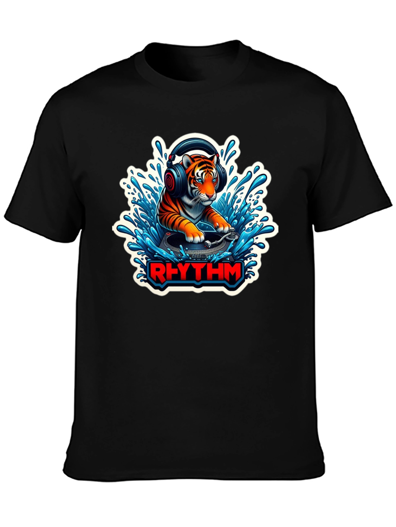 DJ Tiger Rhythm T-Shirt - Unique Graphic Tee