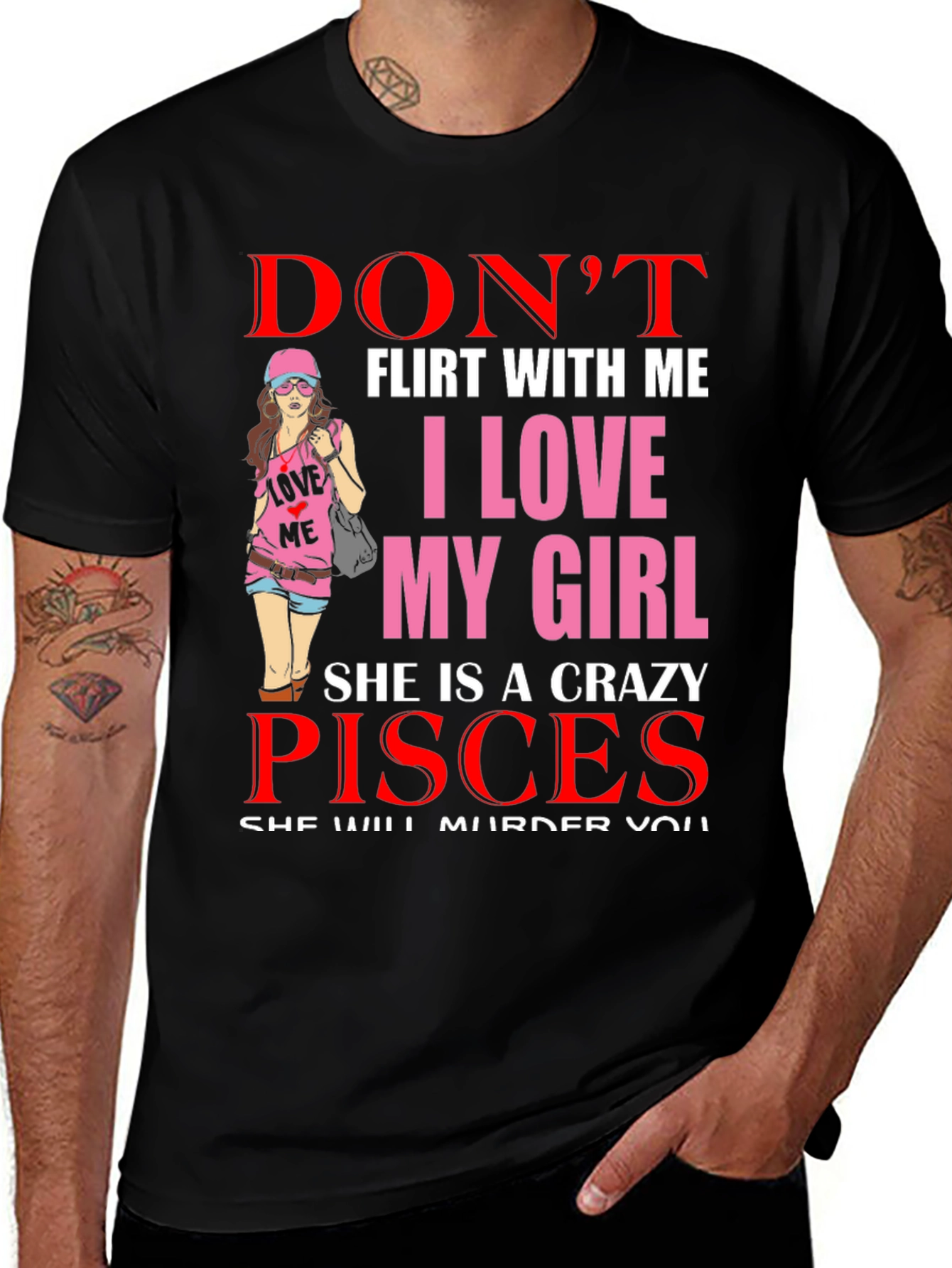Dont Flirt With Me Pisces Girl T-Shirt