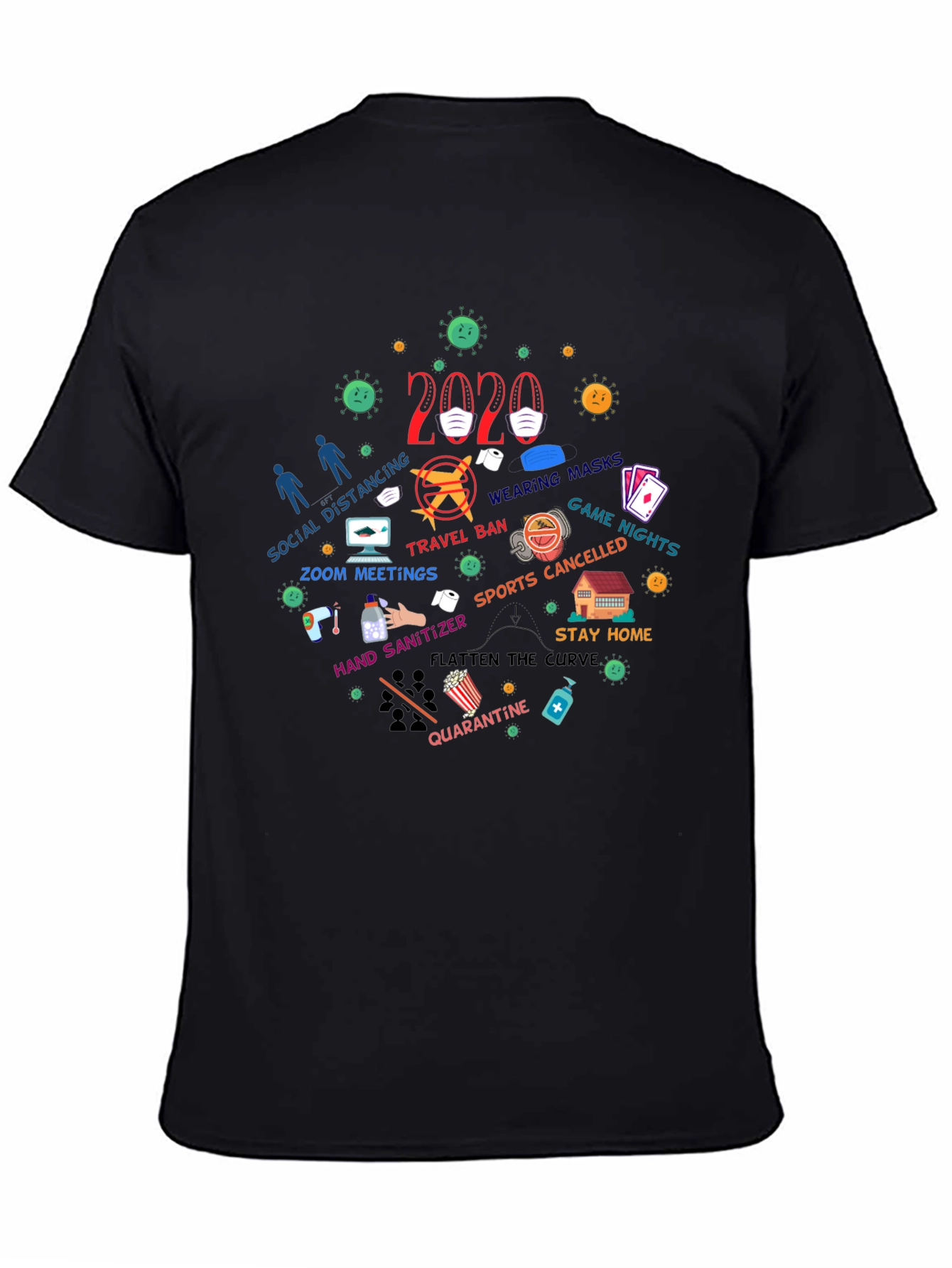 2020 Pandemic Black T-Shirt