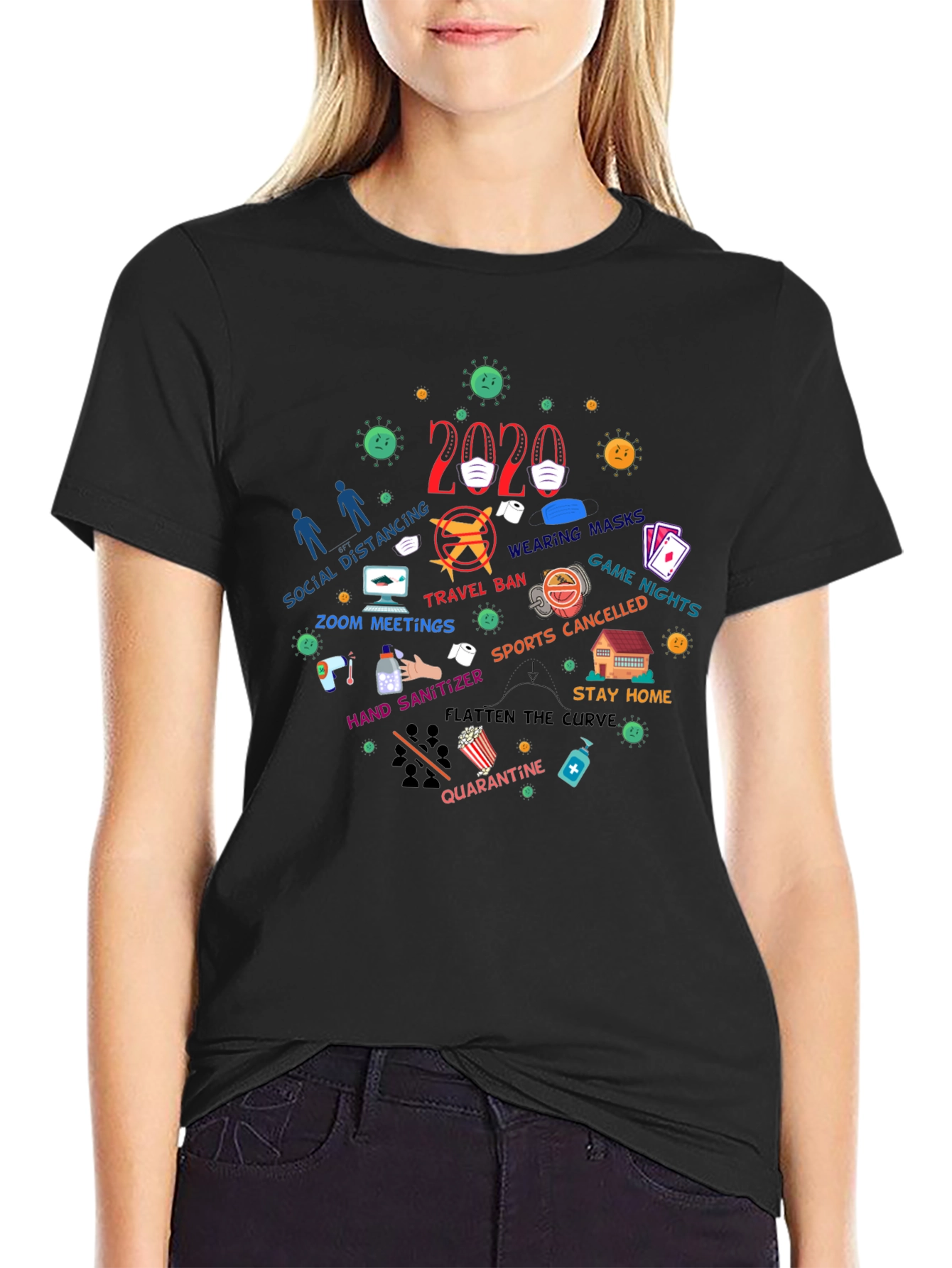 2020 Pandemic Black T-Shirt