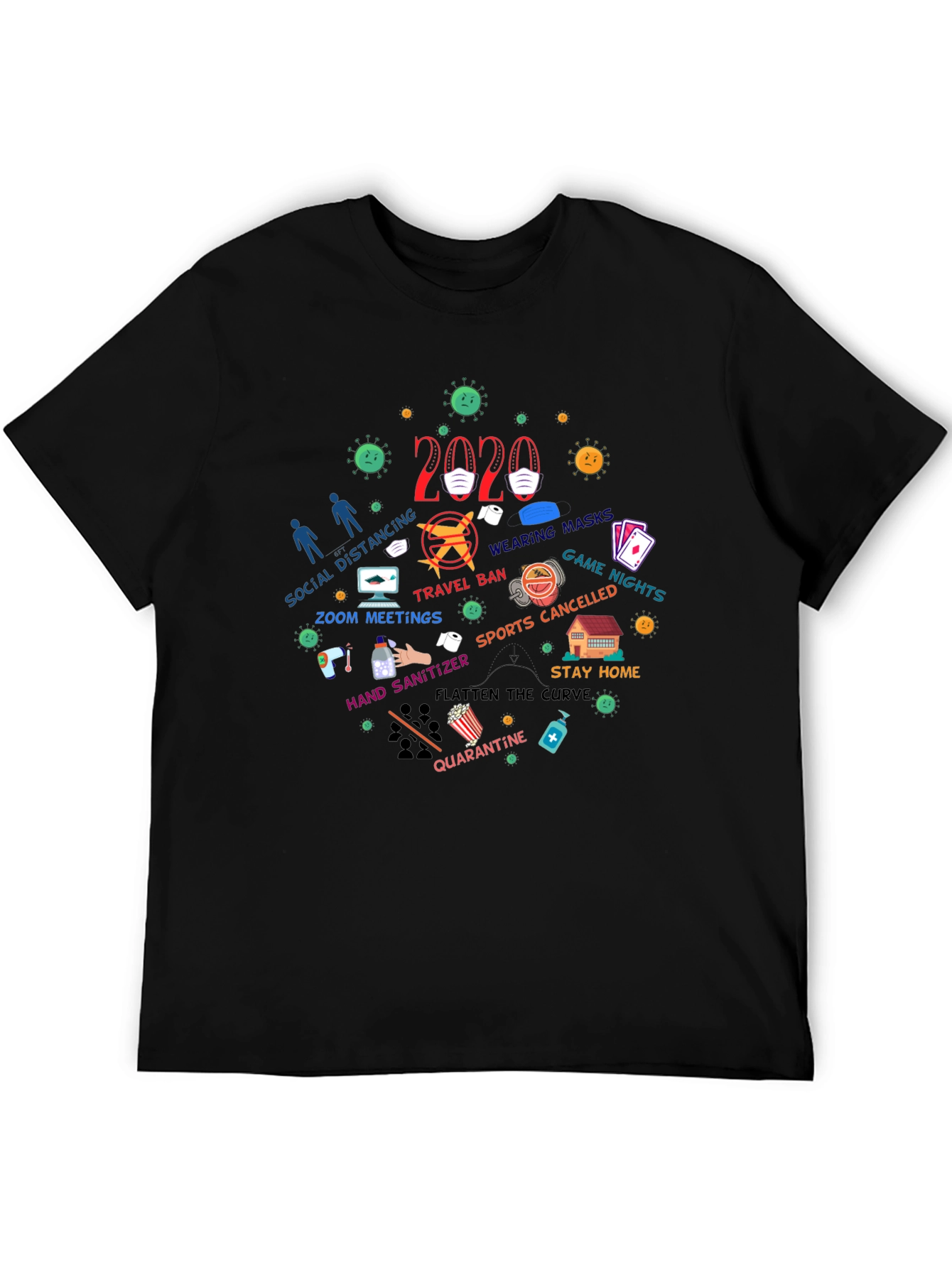 2020 Pandemic Black T-Shirt