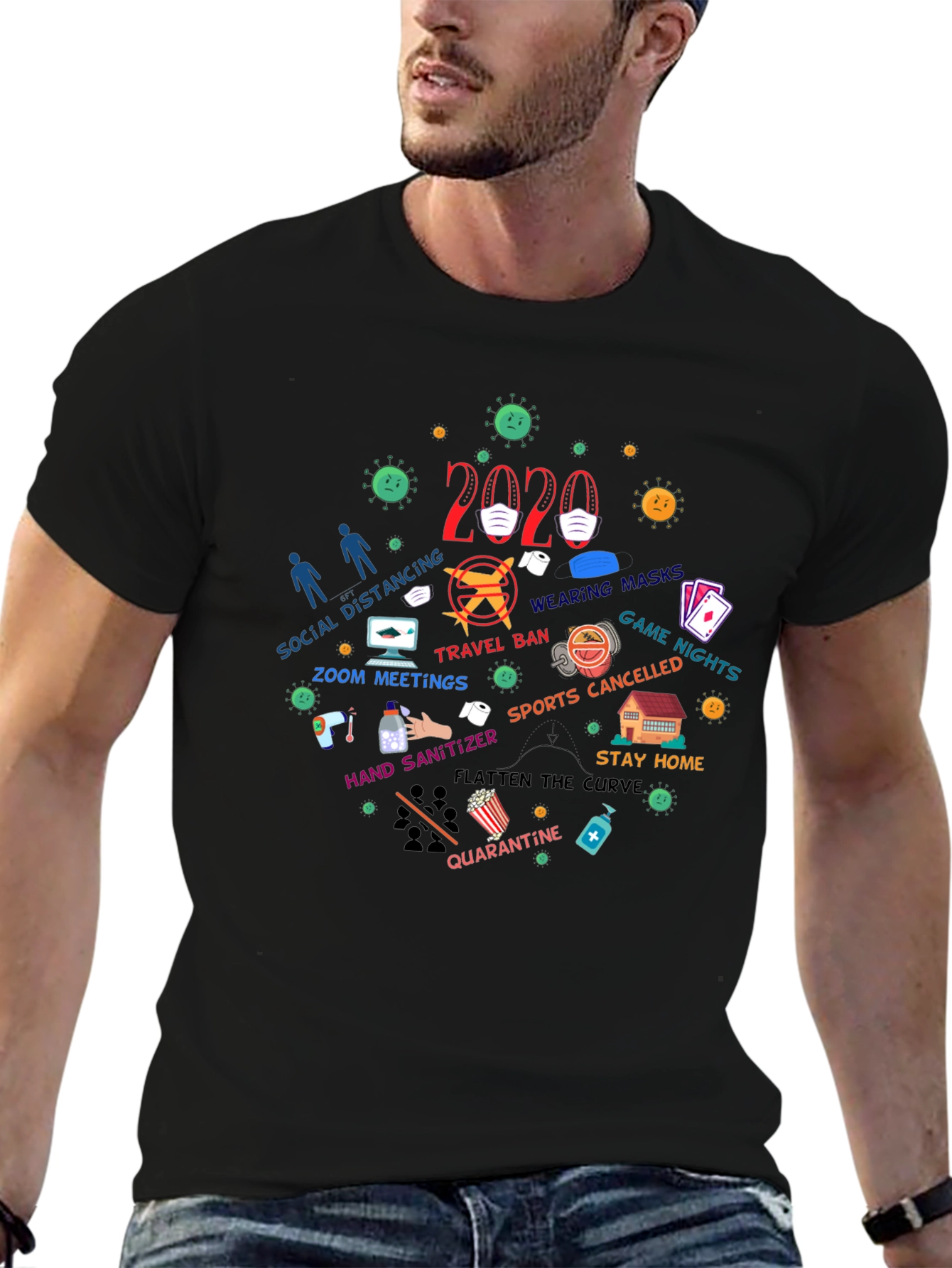 2020 Pandemic Black T-Shirt