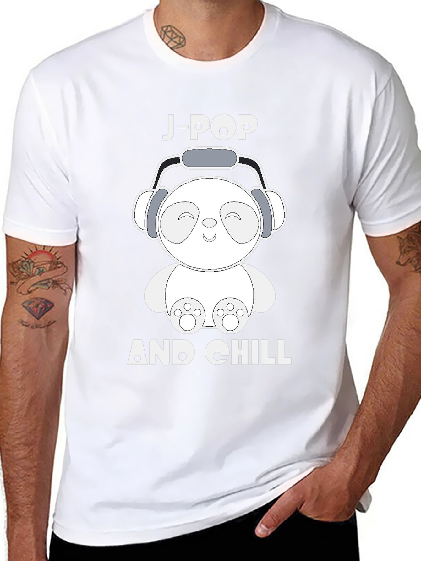 J-Pop and Chill Panda T-Shirt