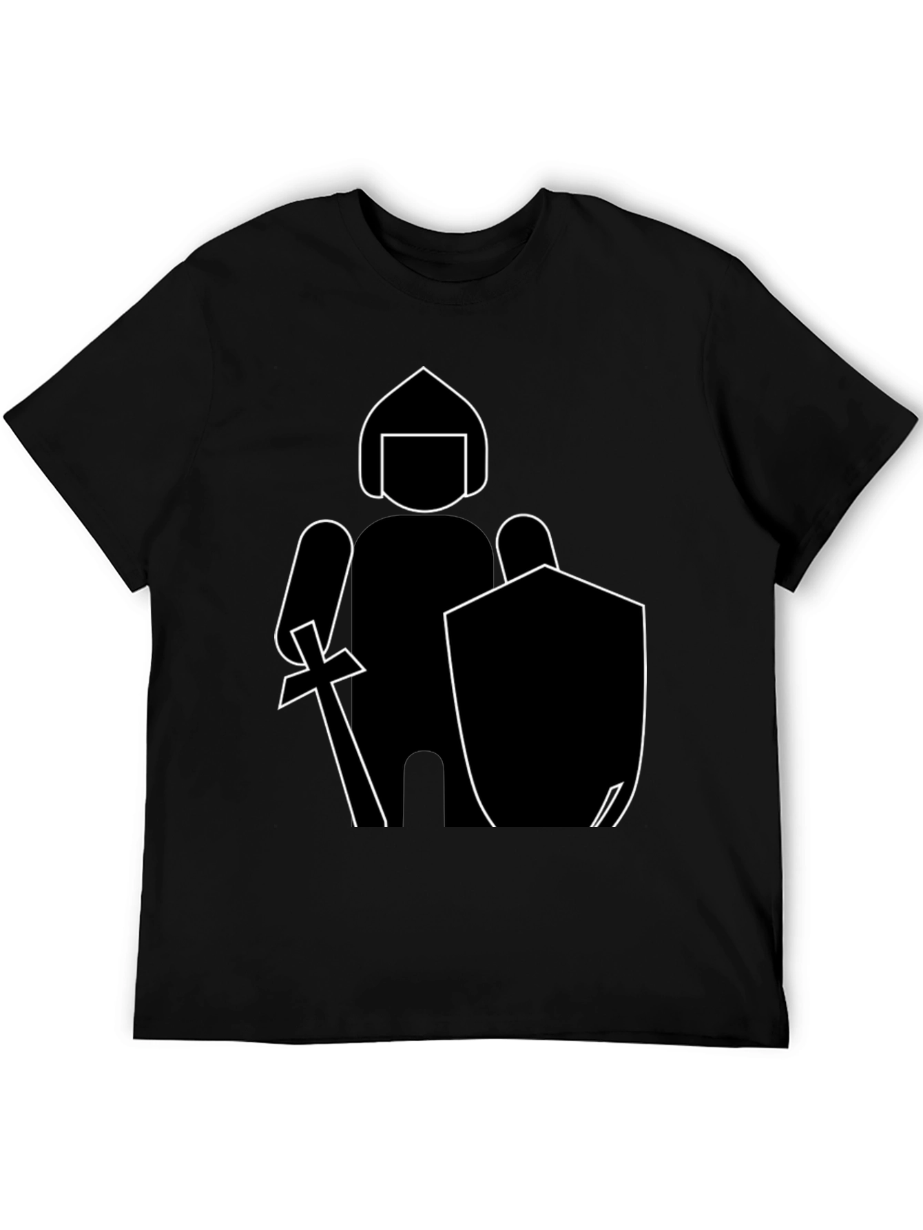 Knight Graphic Tee - Black Cotton Blend