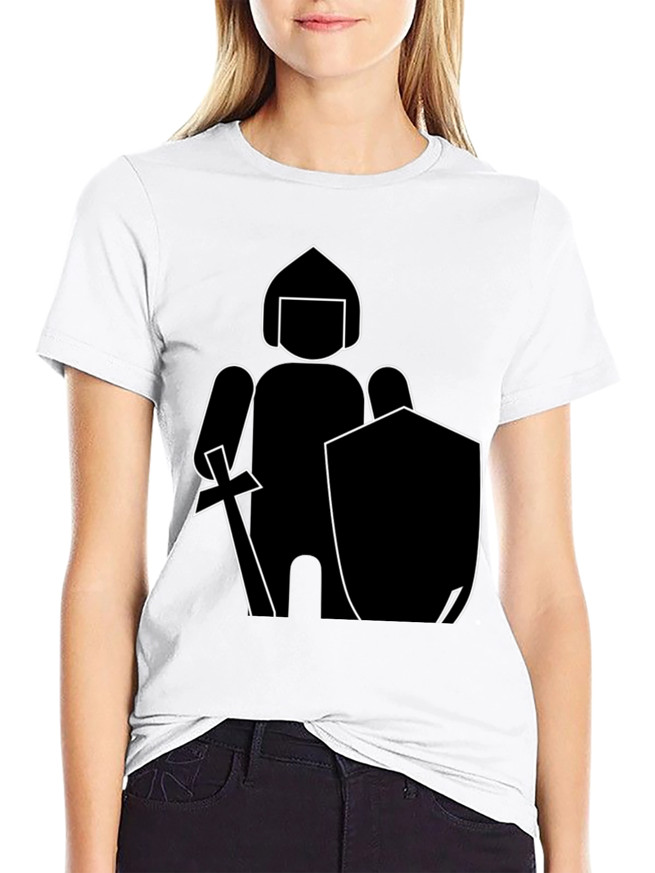 Knight Graphic Tee - Black Cotton Blend