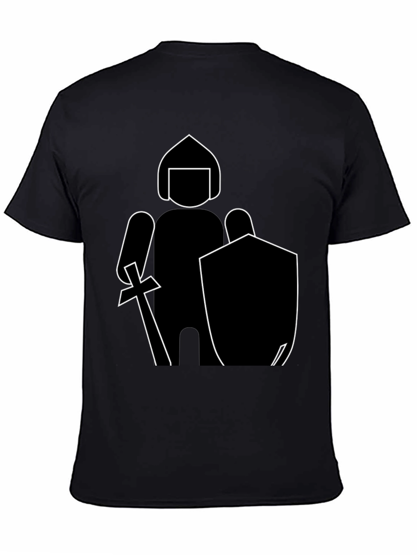 Knight Graphic Tee - Black Cotton Blend