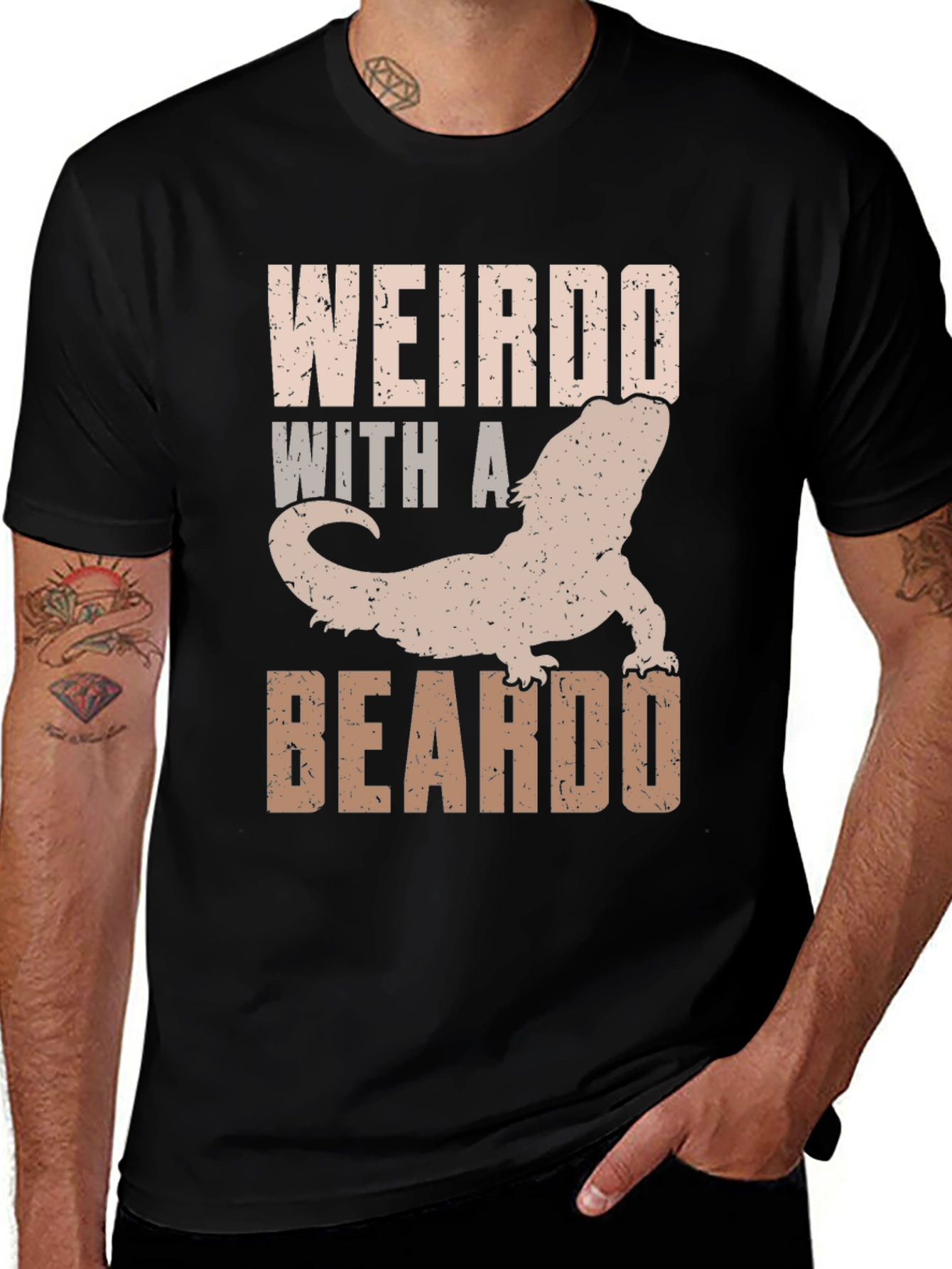 Weirdo With A Beardo Black T-Shirt