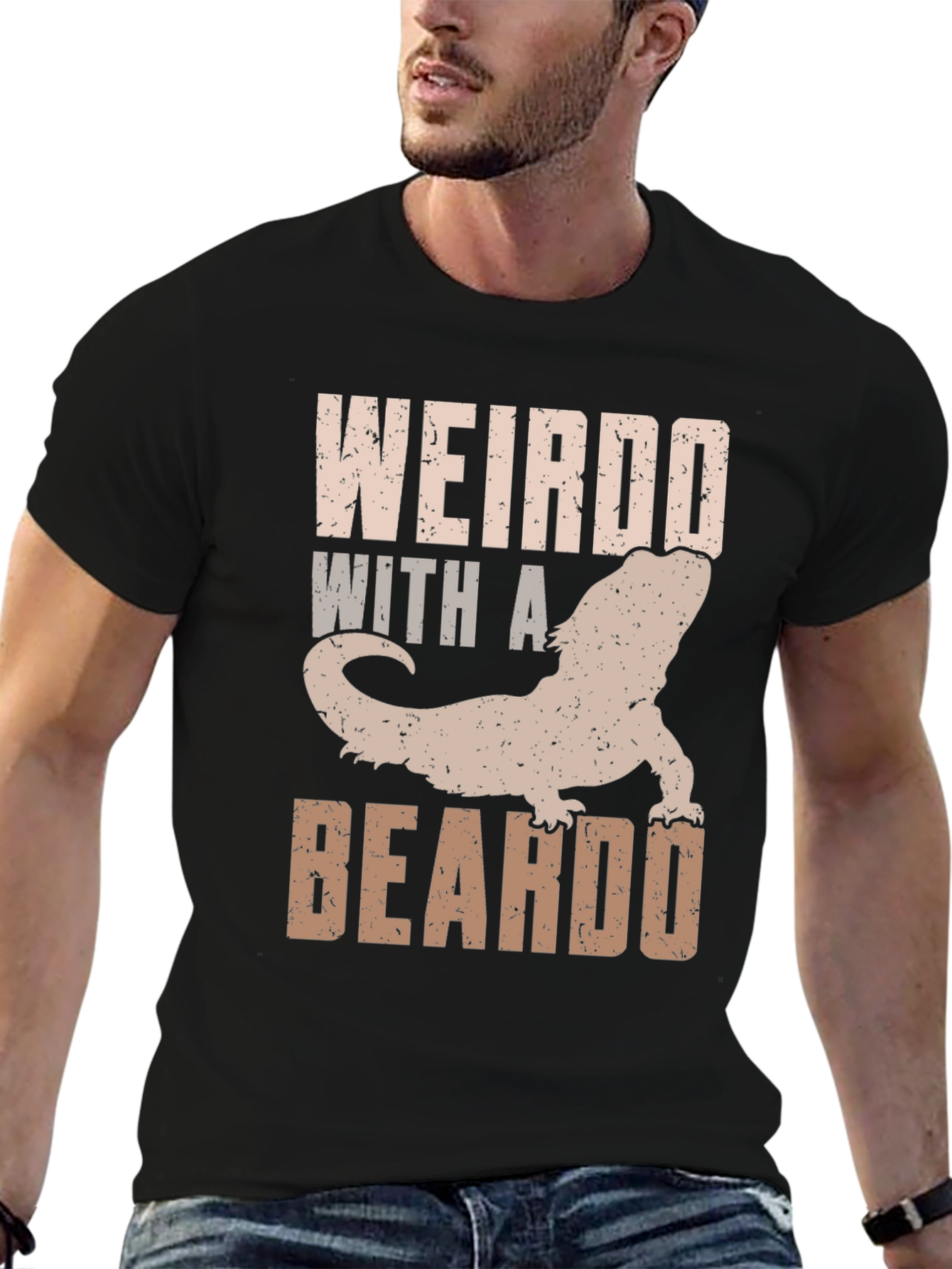 Weirdo With A Beardo Black T-Shirt